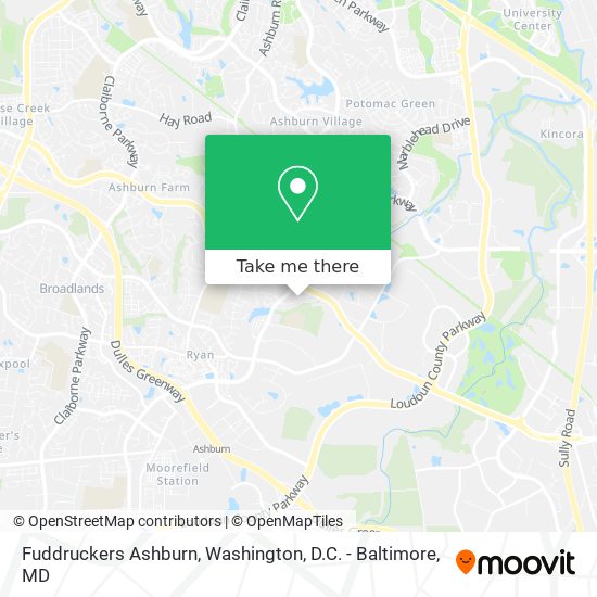 Fuddruckers Ashburn map