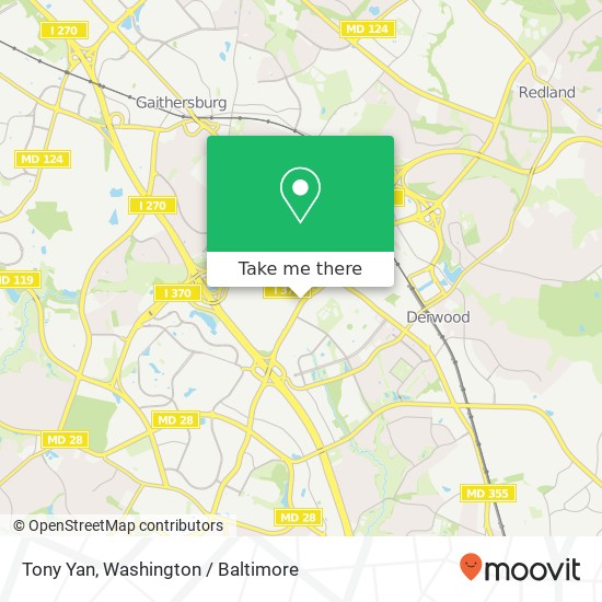 Tony Yan, 8945 Shady Grove Ct map