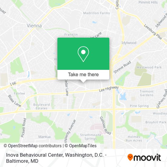Inova Behavioural Center map