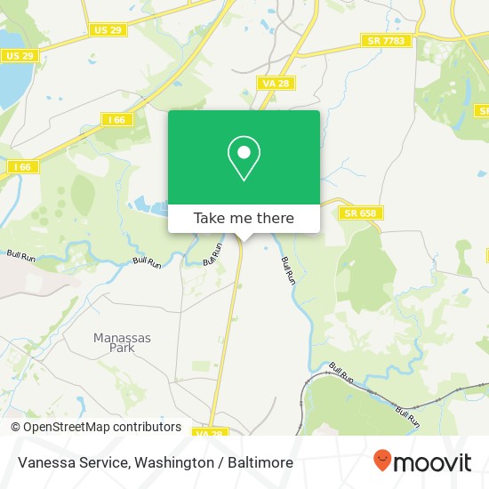 Mapa de Vanessa Service, 7223 Centreville Rd