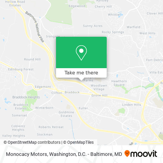 Monocacy Motors map