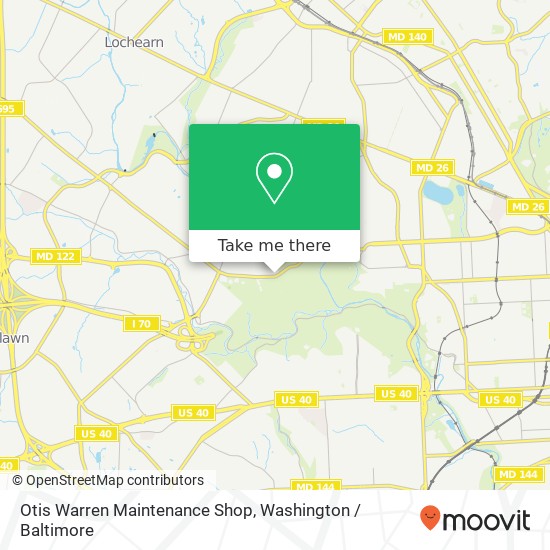 Mapa de Otis Warren Maintenance Shop, 2205 Wheatley Dr