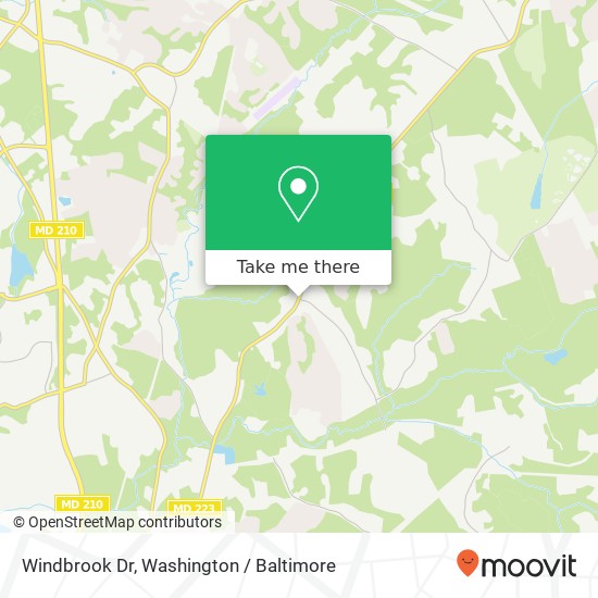 Mapa de Windbrook Dr, Clinton, MD 20735