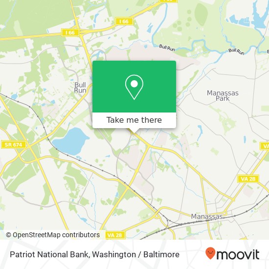 Mapa de Patriot National Bank, 8402 Sudley Rd