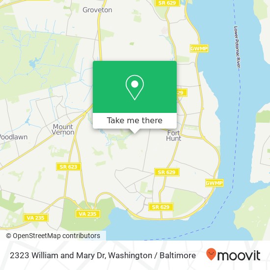 Mapa de 2323 William and Mary Dr, Alexandria, VA 22308