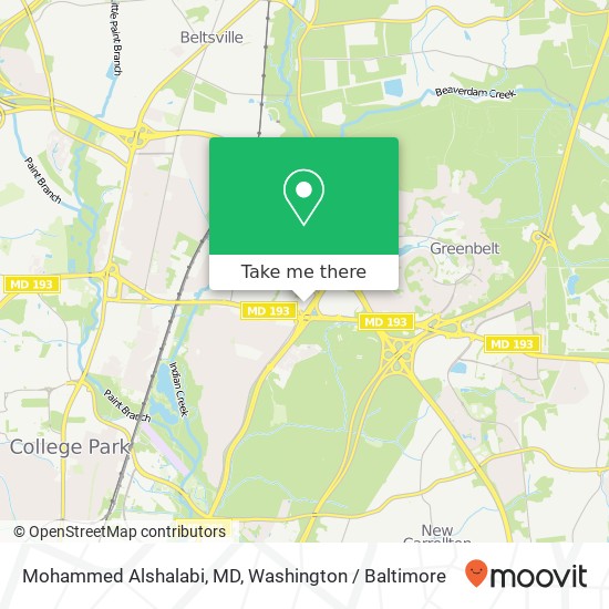 Mapa de Mohammed Alshalabi, MD, 8957 Edmonston Rd