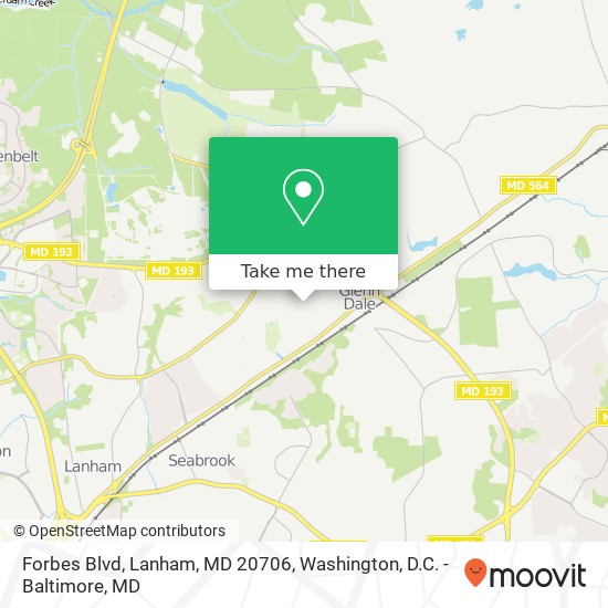 Mapa de Forbes Blvd, Lanham, MD 20706