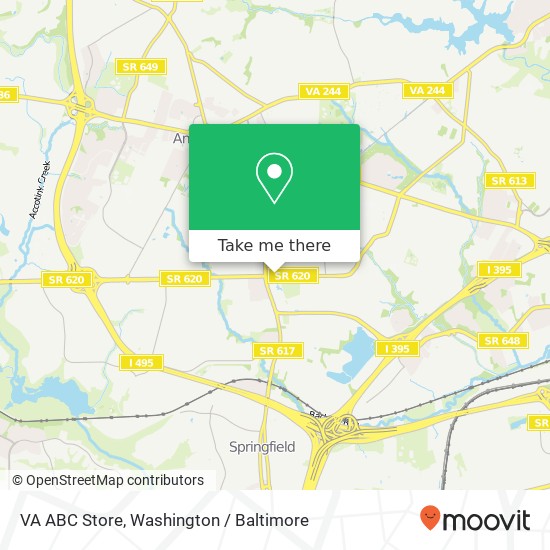 VA ABC Store map