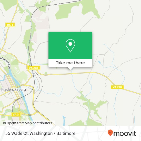 Mapa de 55 Wade Ct, Fredericksburg, VA 22405