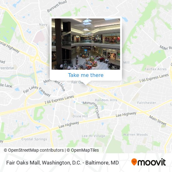 Mapa de Fair Oaks Mall
