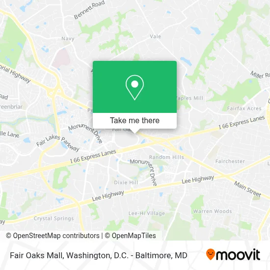 Fair Oaks Mall map