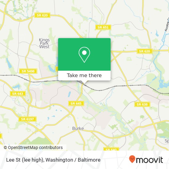 Mapa de Lee St (lee high), Burke, VA 22015
