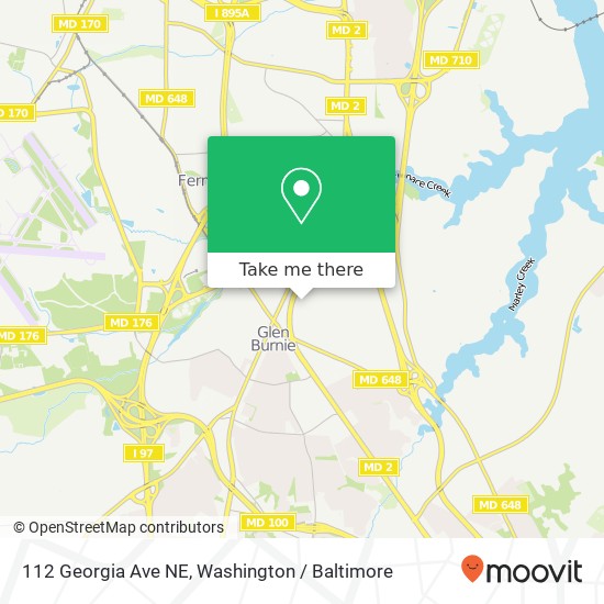 Mapa de 112 Georgia Ave NE, Glen Burnie, MD 21060