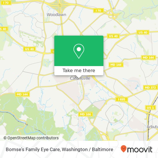 Bomse's Family Eye Care, 727 Frederick Rd map