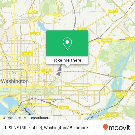 K St NE (5th k st ne), Washington, DC 20002 map