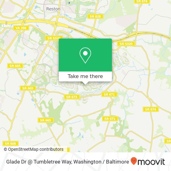 Mapa de Glade Dr @ Tumbletree Way