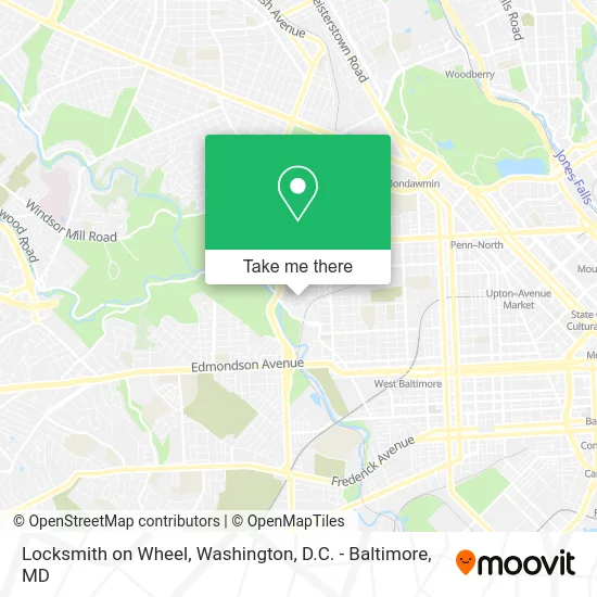 Locksmith on Wheel map