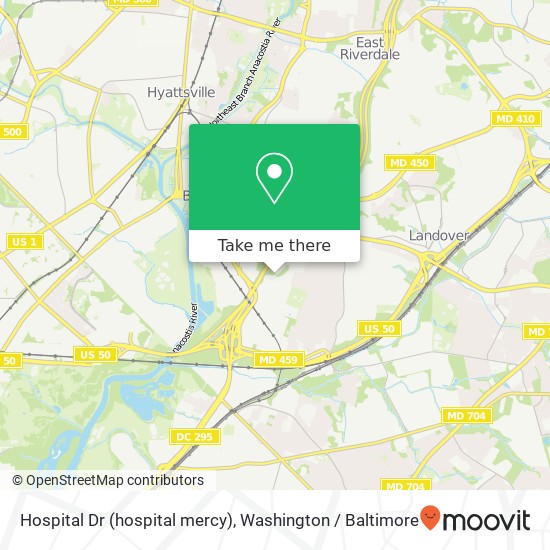 Mapa de Hospital Dr (hospital mercy), Hyattsville, MD 20785