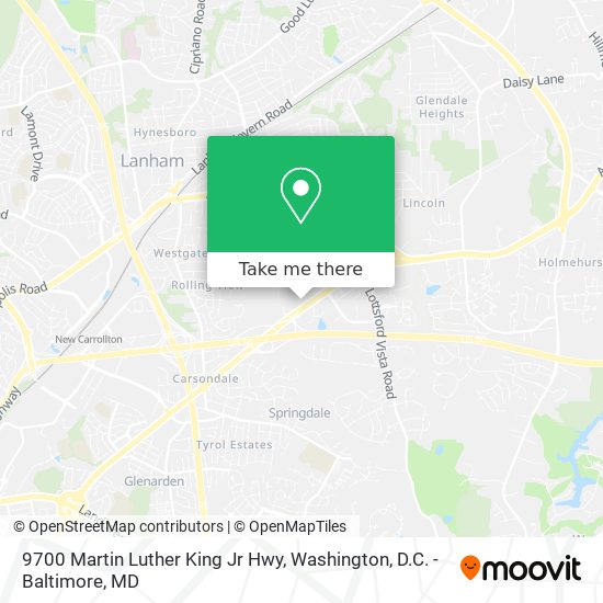 9700 Martin Luther King Jr Hwy map