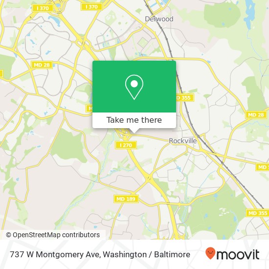Mapa de 737 W Montgomery Ave, Rockville, MD 20850
