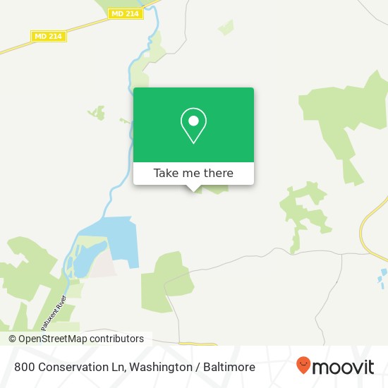 Mapa de 800 Conservation Ln, Harwood, MD 20776