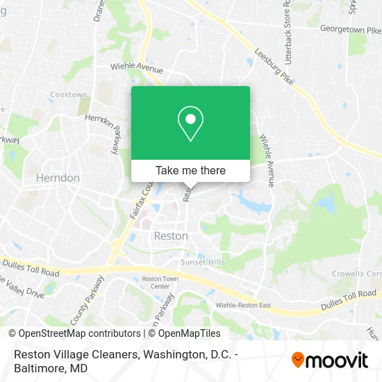 Reston Village Cleaners map