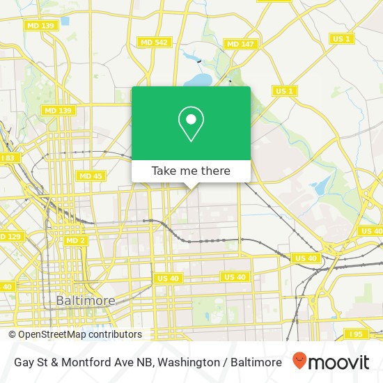 Gay St & Montford Ave NB map