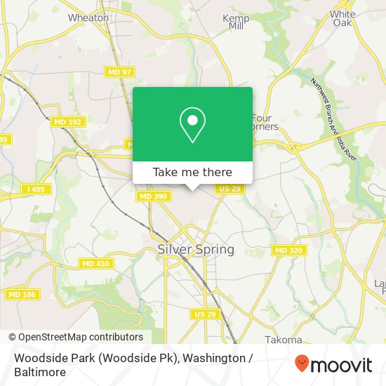 Woodside Park (Woodside Pk) map