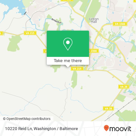Mapa de 10220 Reid Ln, Nokesville, VA 20181