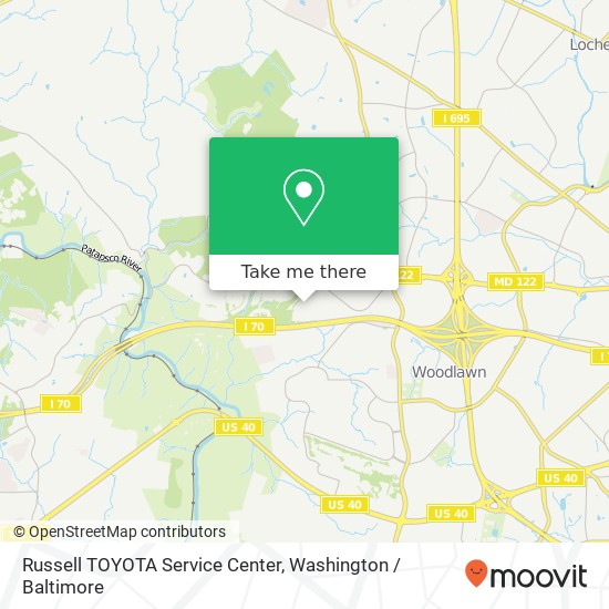 Russell TOYOTA Service Center, 1501 Cantwell Rd map