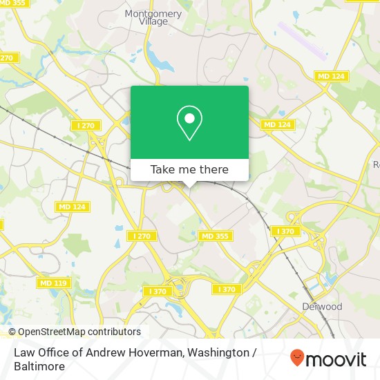 Mapa de Law Office of Andrew Hoverman, Gaithersburg, MD 20877