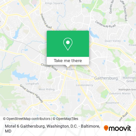 Motel 6 Gaithersburg map