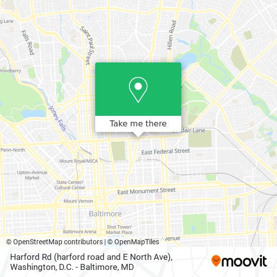 Mapa de Harford Rd (harford road and E North Ave)