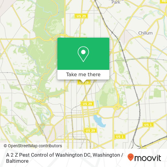 A 2 Z Pest Control of Washington DC, 4140 Georgia Ave NW map