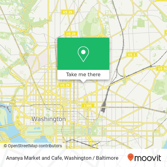Ananya Market and Cafe, 1545 New Jersey Ave NW map