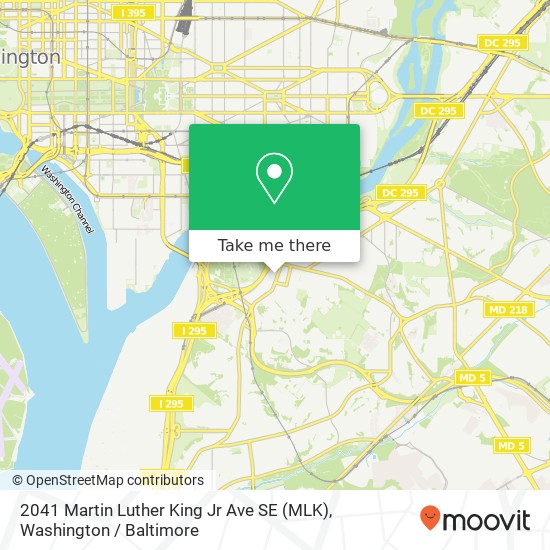2041 Martin Luther King Jr Ave SE (MLK), Washington, DC 20020 map