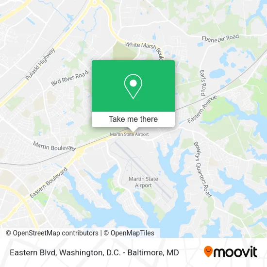 Eastern Blvd map