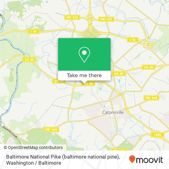 Mapa de Baltimore National Pike (baltimore national pine), Catonsville, MD 21228