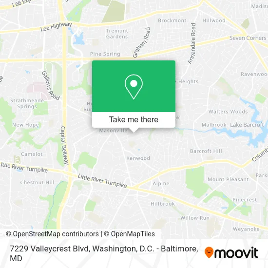 Mapa de 7229 Valleycrest Blvd
