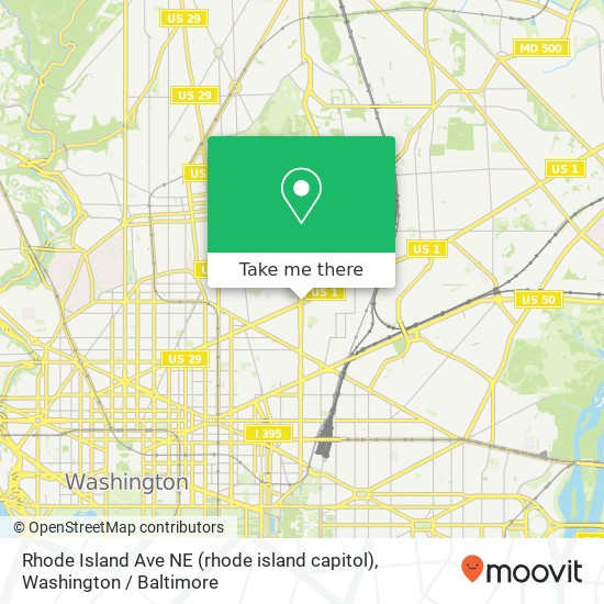 Rhode Island Ave NE (rhode island capitol), Washington, DC 20002 map