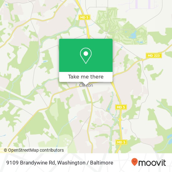Mapa de 9109 Brandywine Rd, Clinton, MD 20735