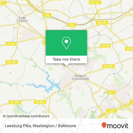 Leesburg Pike, Falls Church, VA 22041 map