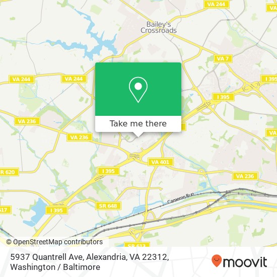 Mapa de 5937 Quantrell Ave, Alexandria, VA 22312