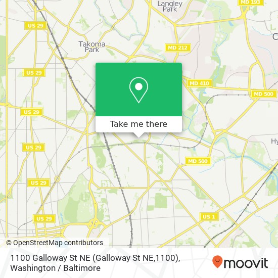 1100 Galloway St NE (Galloway St NE,1100), Washington, DC 20011 map