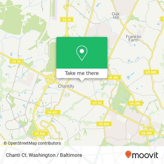 Mapa de Chanti Ct, Chantilly, VA 20151