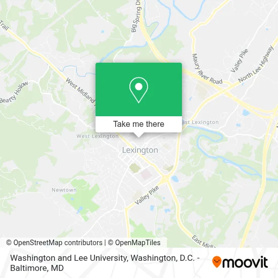 Washington and Lee University map