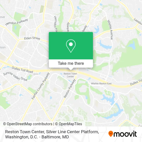 Reston Town Center, Silver Line Center Platform map