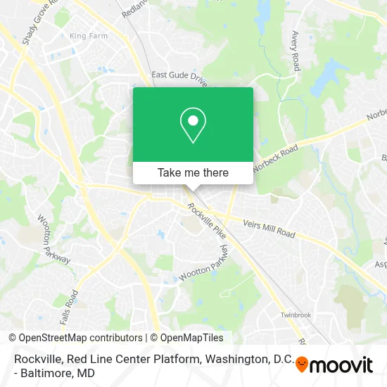 Rockville, Red Line Center Platform map