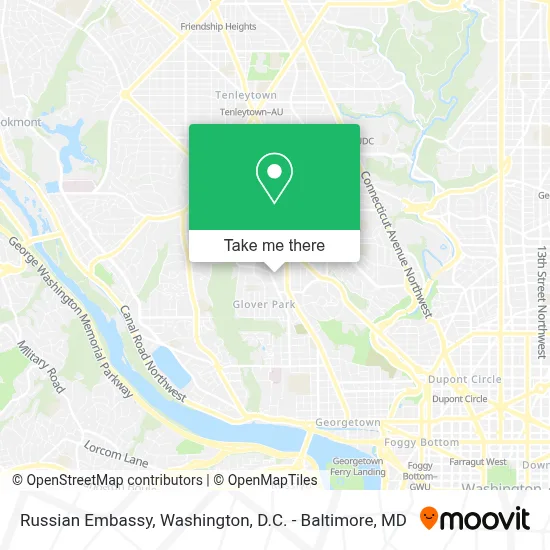 Russian Embassy map