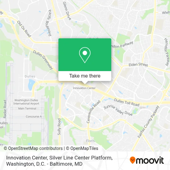 Innovation Center, Silver Line Center Platform map